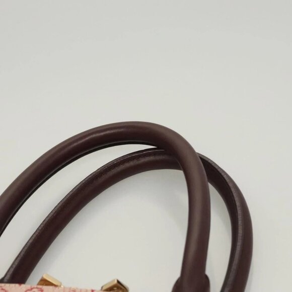 LOUIS VUITTON Monogram Mini Alma Haut Hand Bag Red M92204 LV Auth BA2457V - Picture 9 of 16